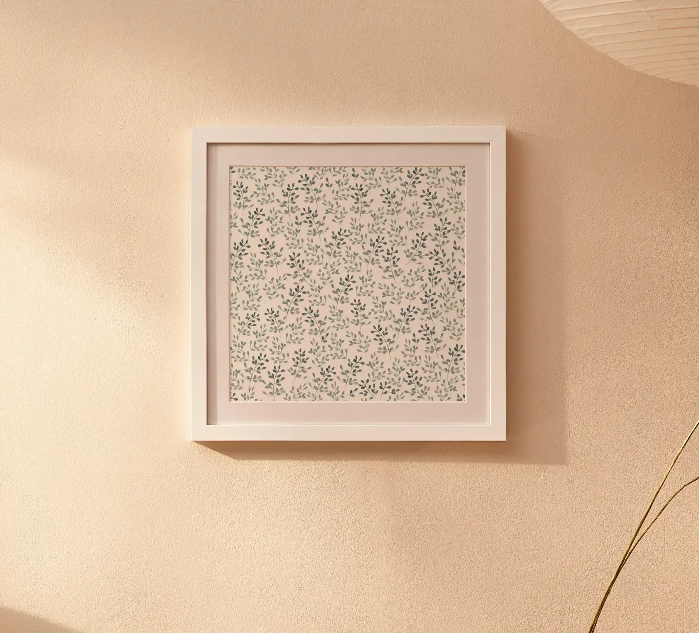 Tiny Leaves Green Pattern Poster von anisillustration