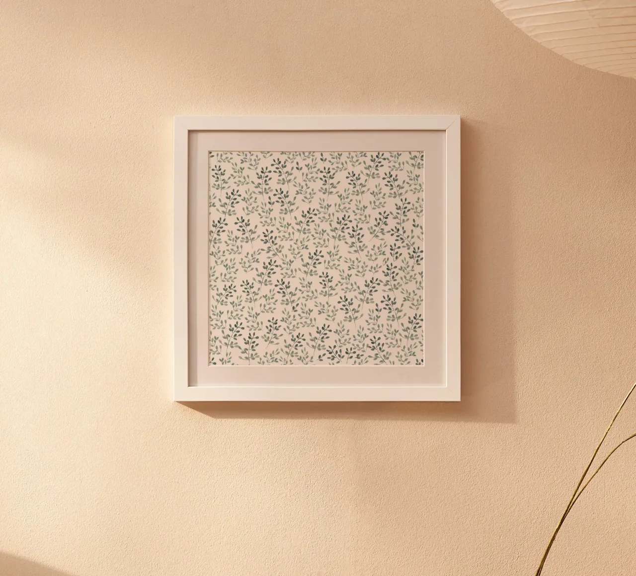 Tiny Leaves Green Pattern poster da anisillustration