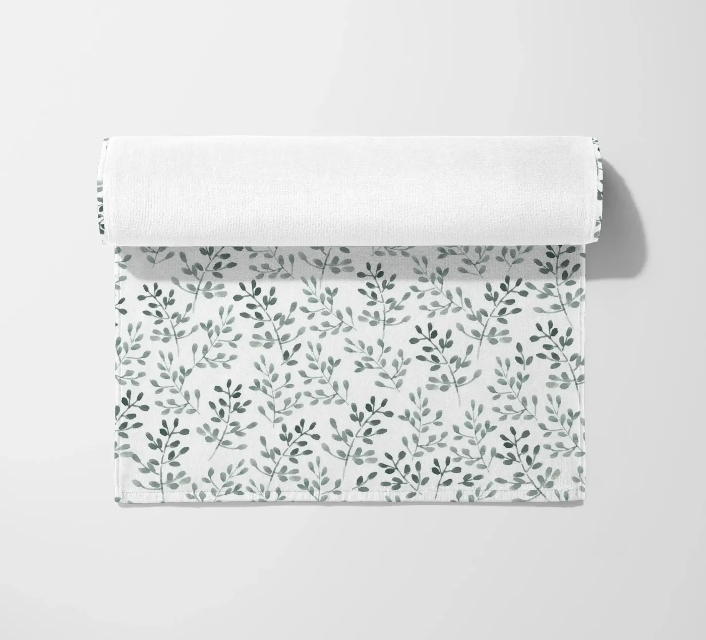 Tiny Leaves Green Pattern strandhanddoek van anisillustration