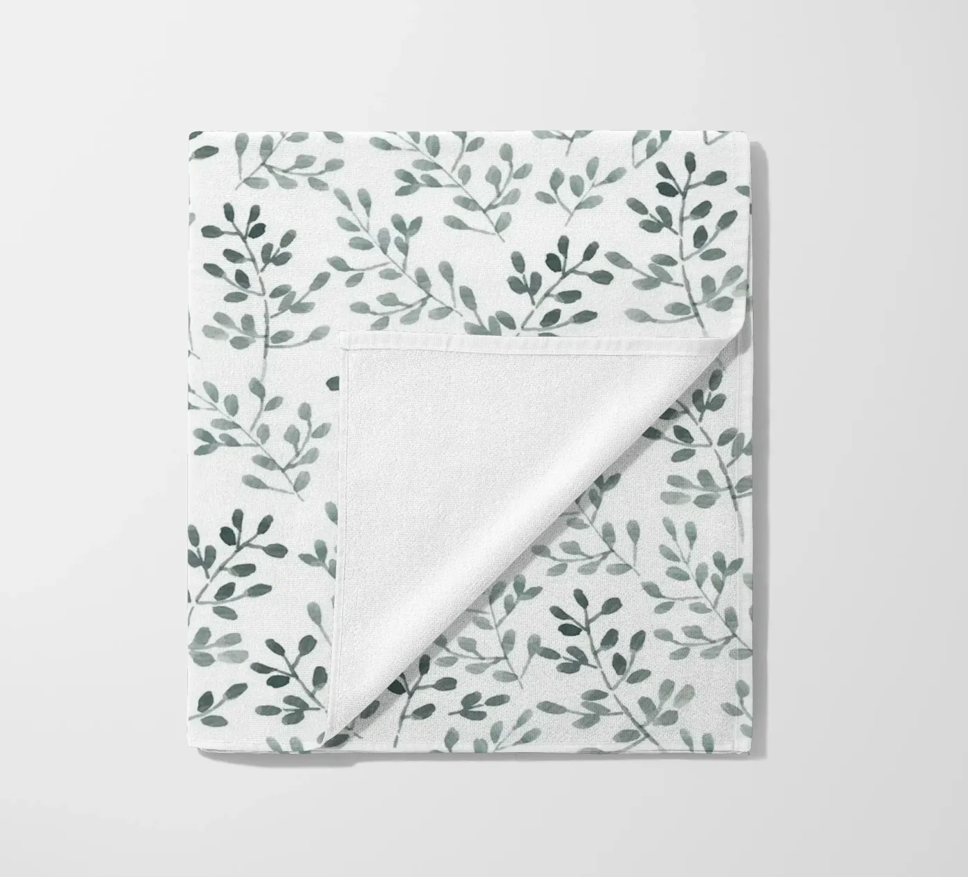 Tiny Leaves Green Pattern strandhanddoek van anisillustration