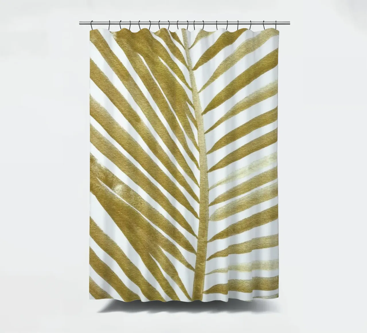 Palm I shower curtain by Kristen Polsinelli