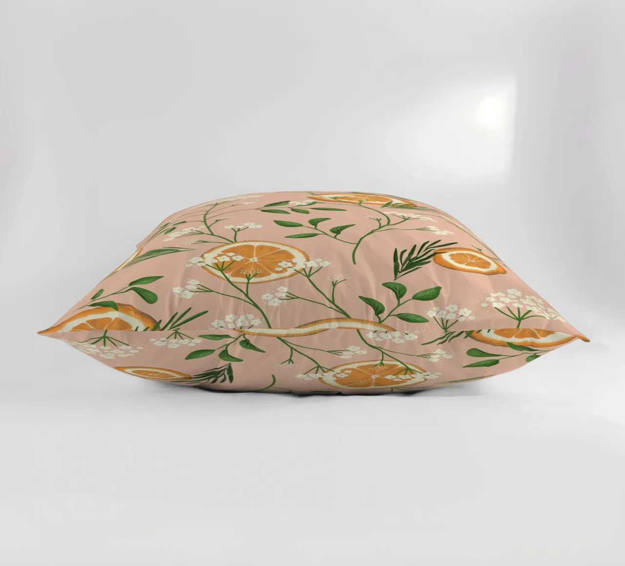 Elderflowers and Oranges Pattern cuscino da anisillustration