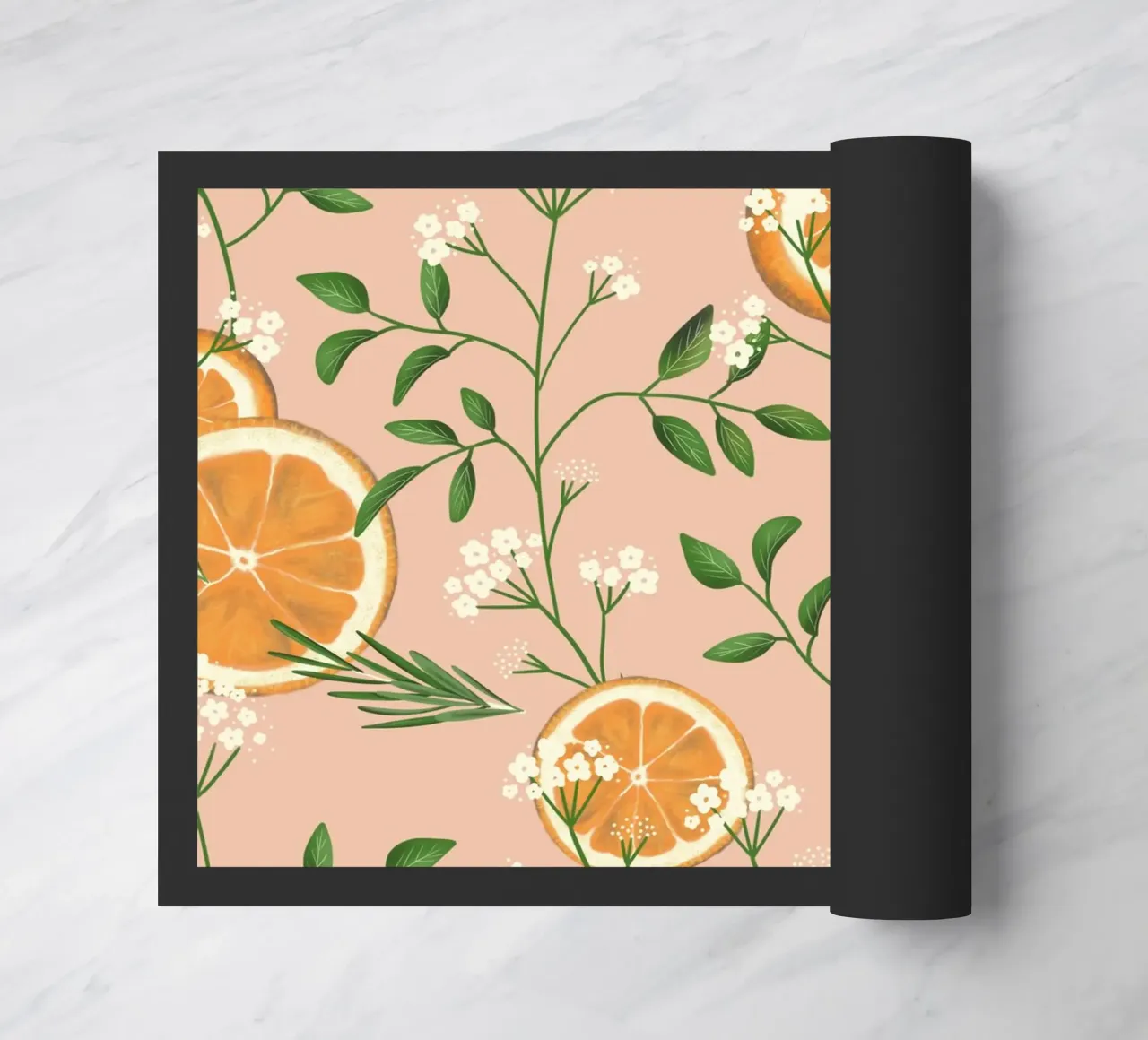 Elderflowers and Oranges Pattern zerbino da anisillustration