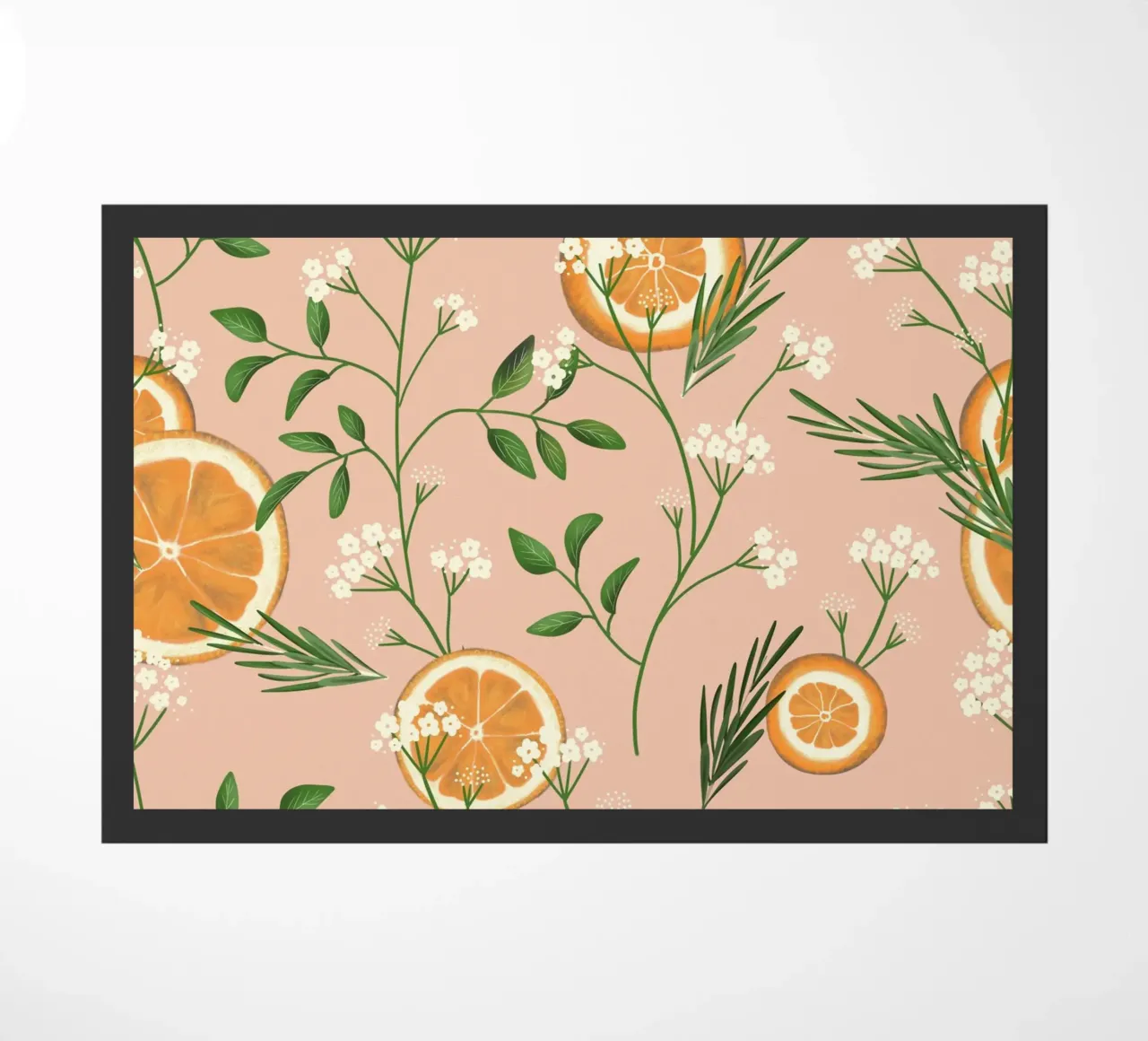 Elderflowers and Oranges Pattern zerbino da anisillustration
