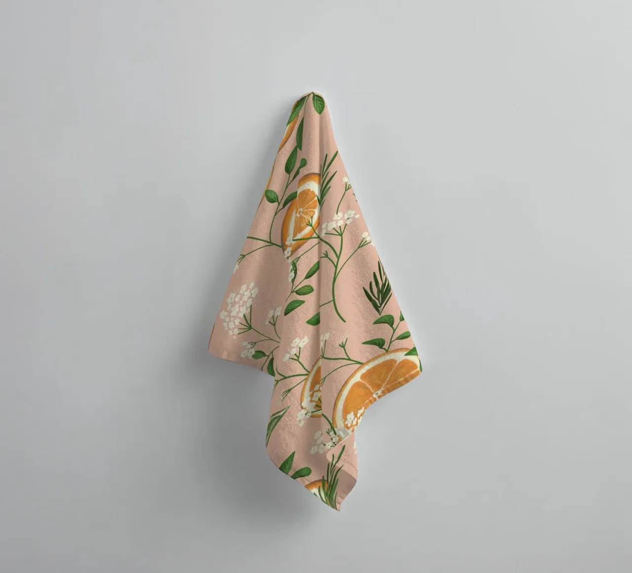Elderflowers and Oranges Pattern asciugamano da bagno da anisillustration