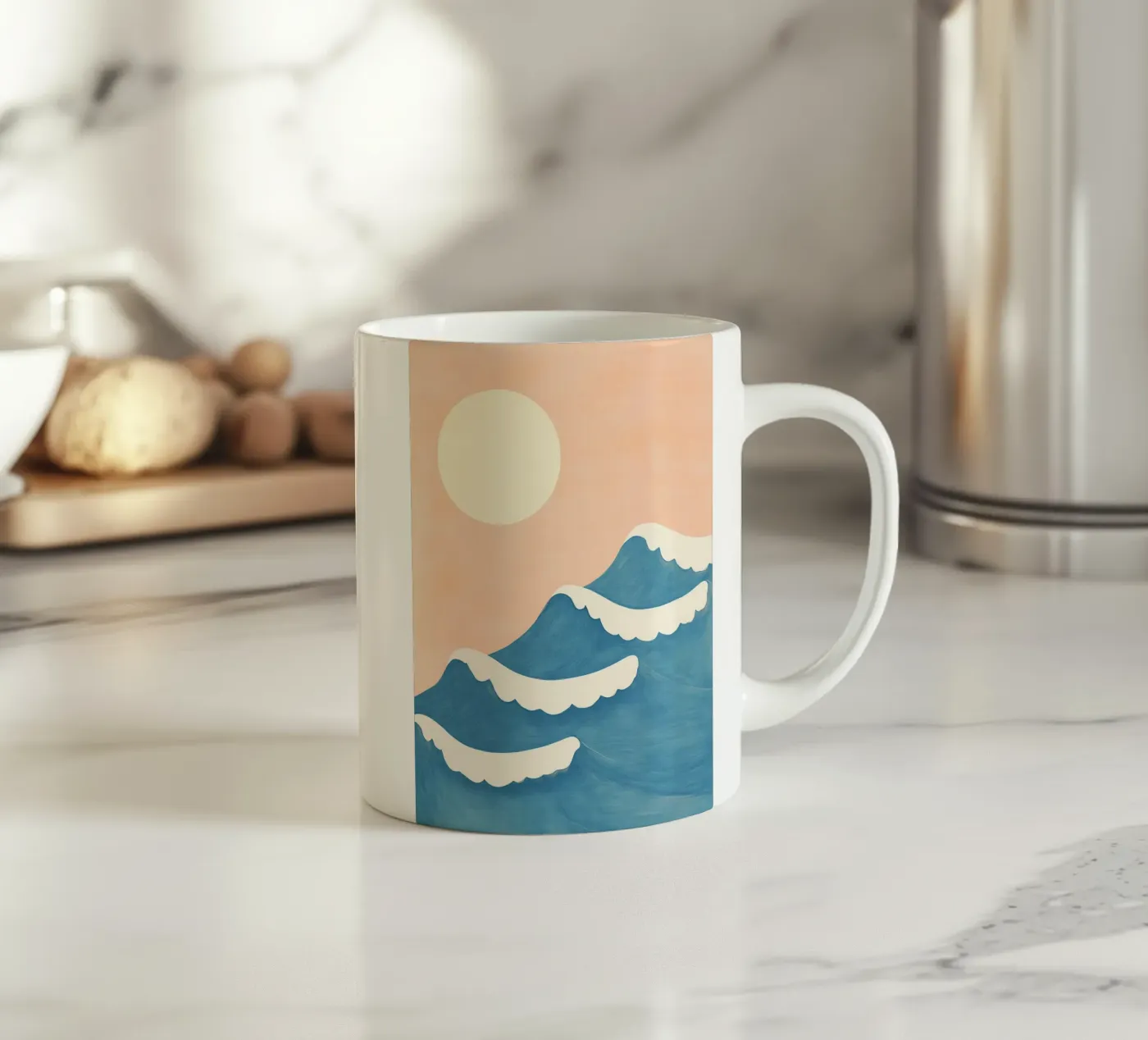 Sunset Waves ceramic mug by Ciao Bella