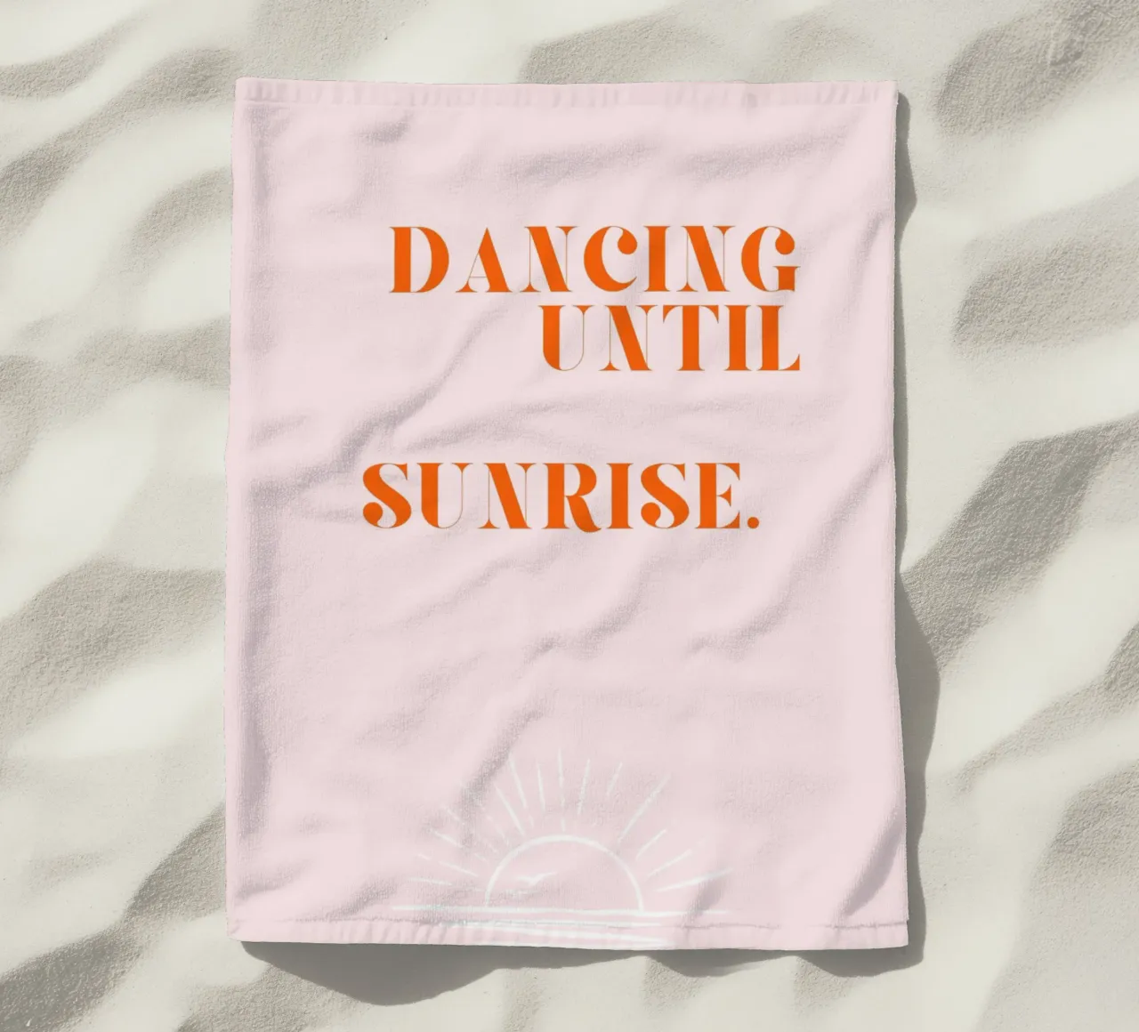 Dancing until sunrise beach towel by Ohkimiko