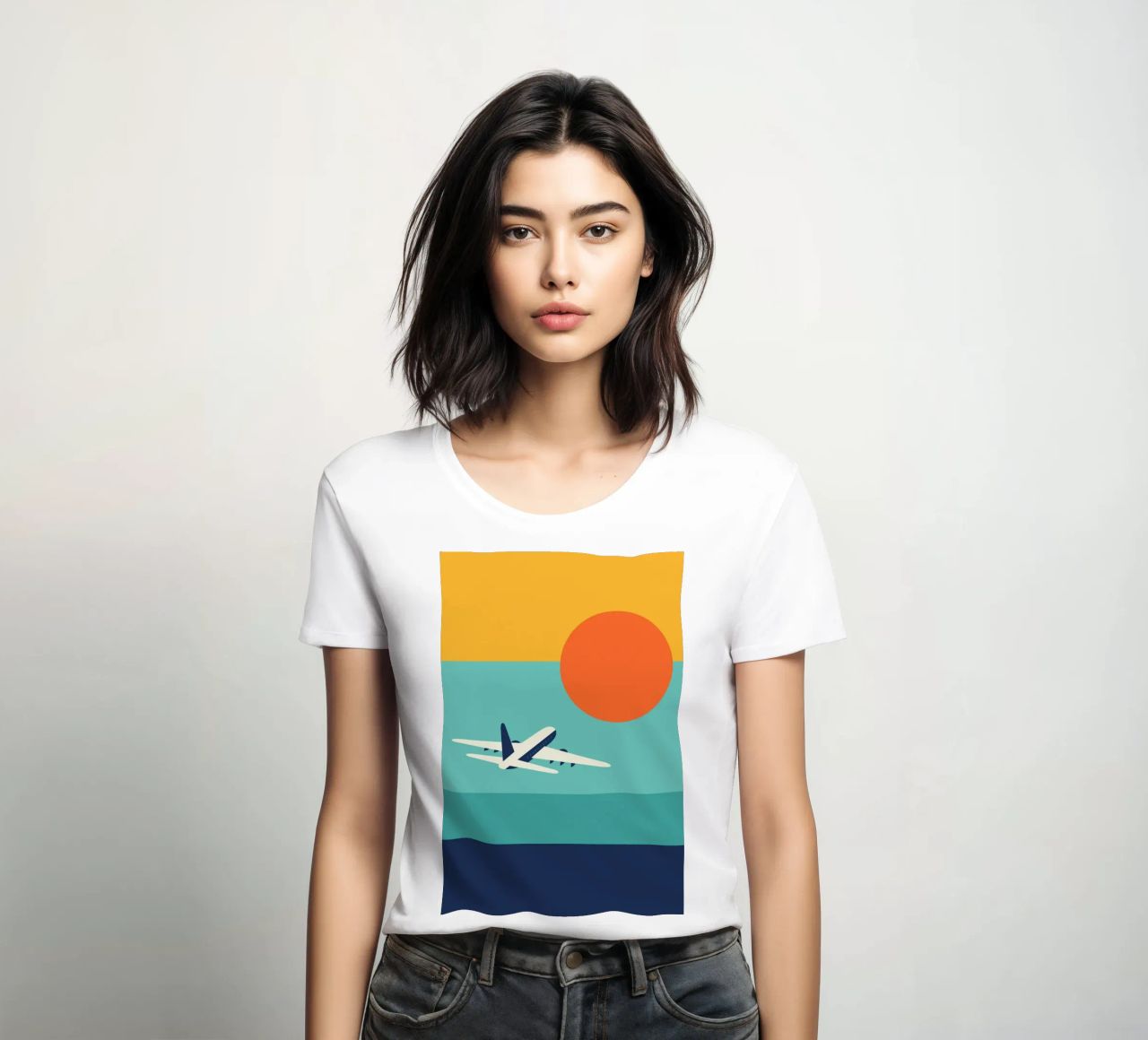 Fly Away women's fitted t-shirt by Andy Westface