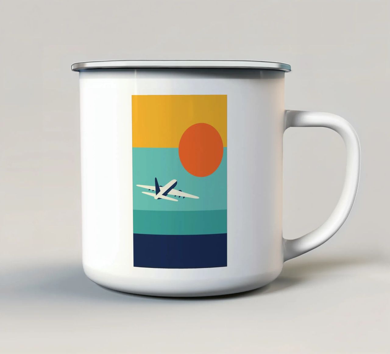 Fly Away enamel mug by Andy Westface