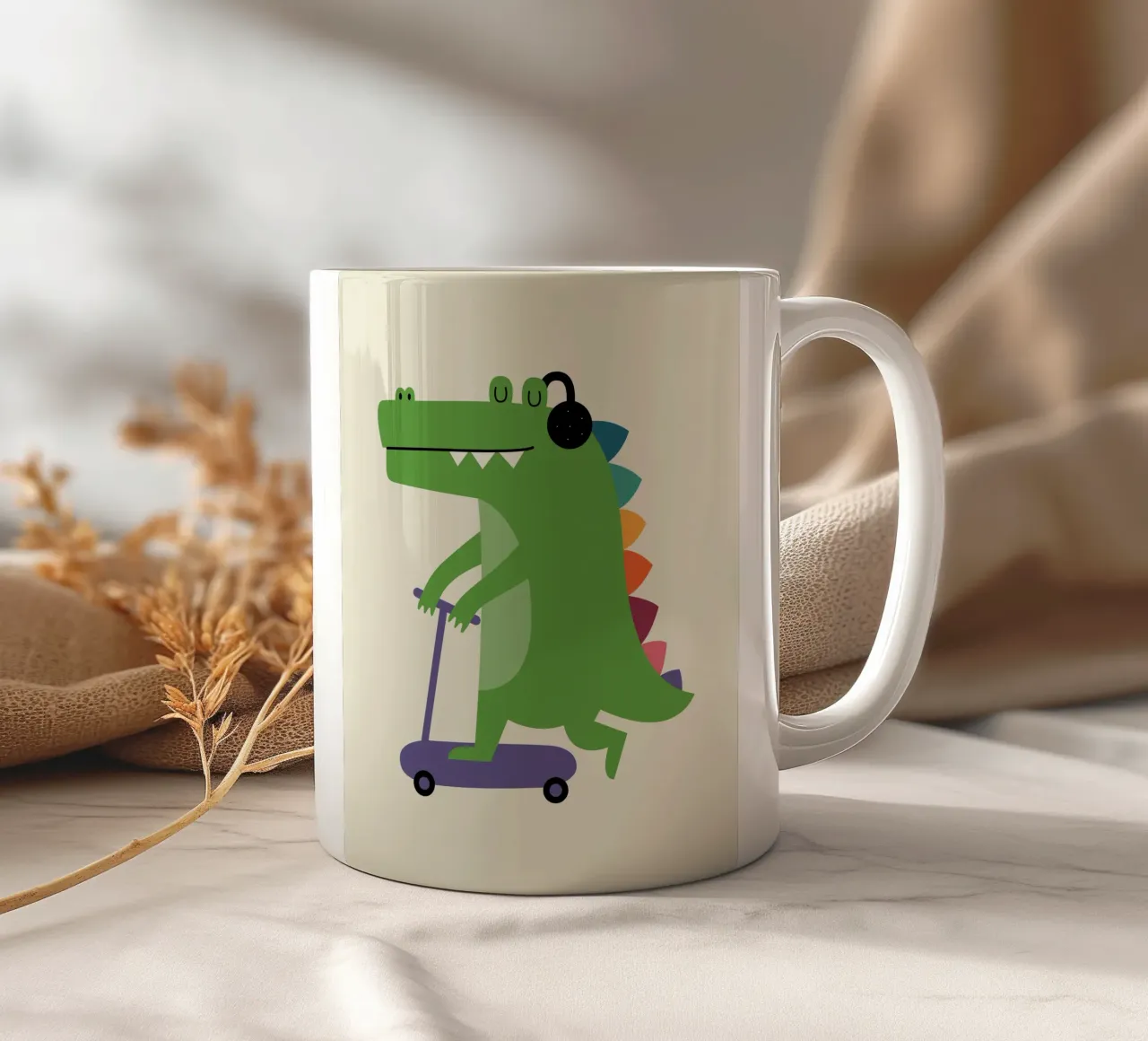 Croco Scooter tazza in ceramica da Andy Westface