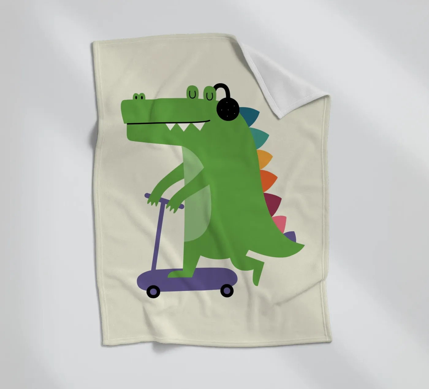 Kroko-Roller Fleecedecke von Andy Westface