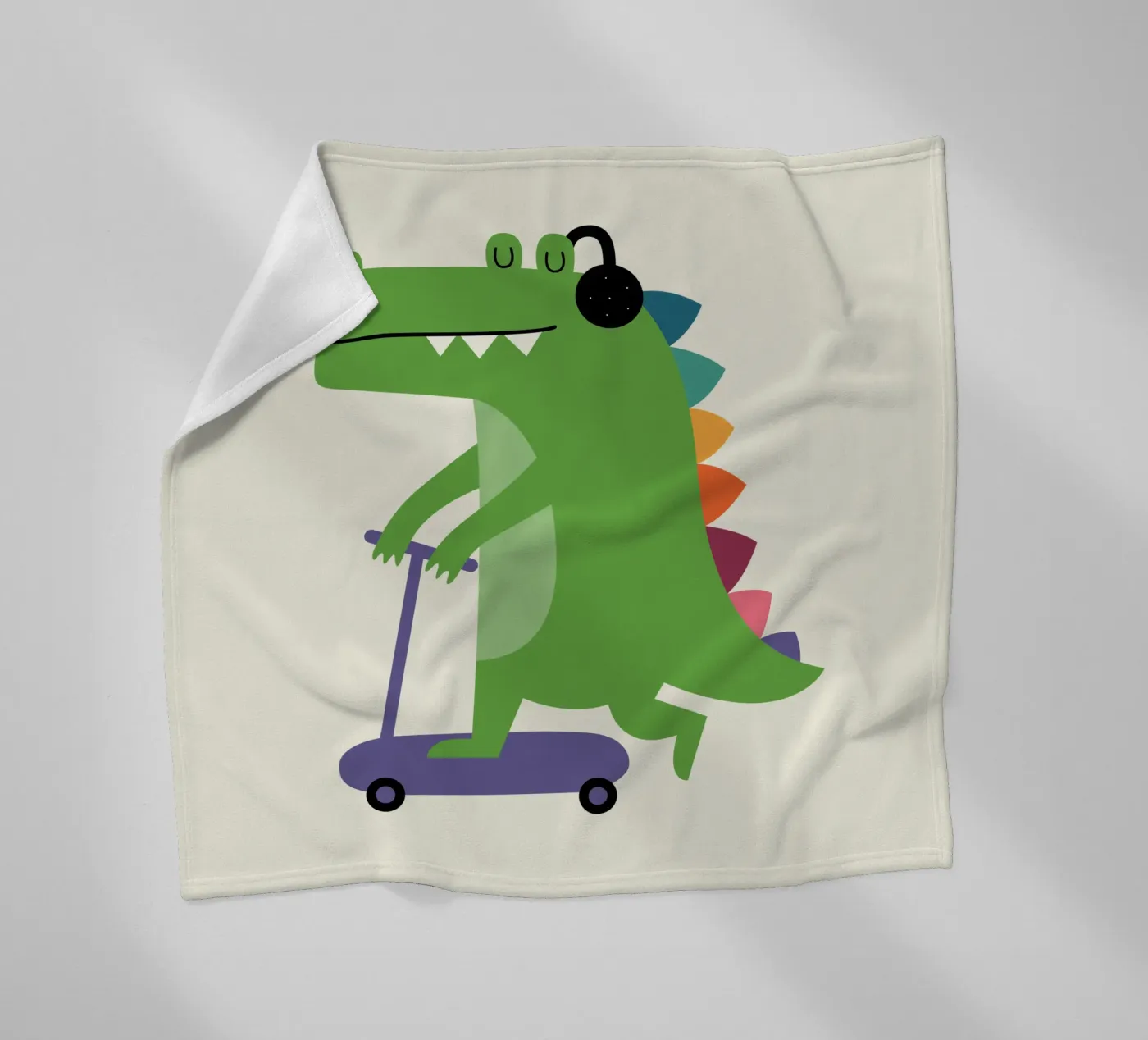 Kroko-Roller Fleecedecke von Andy Westface