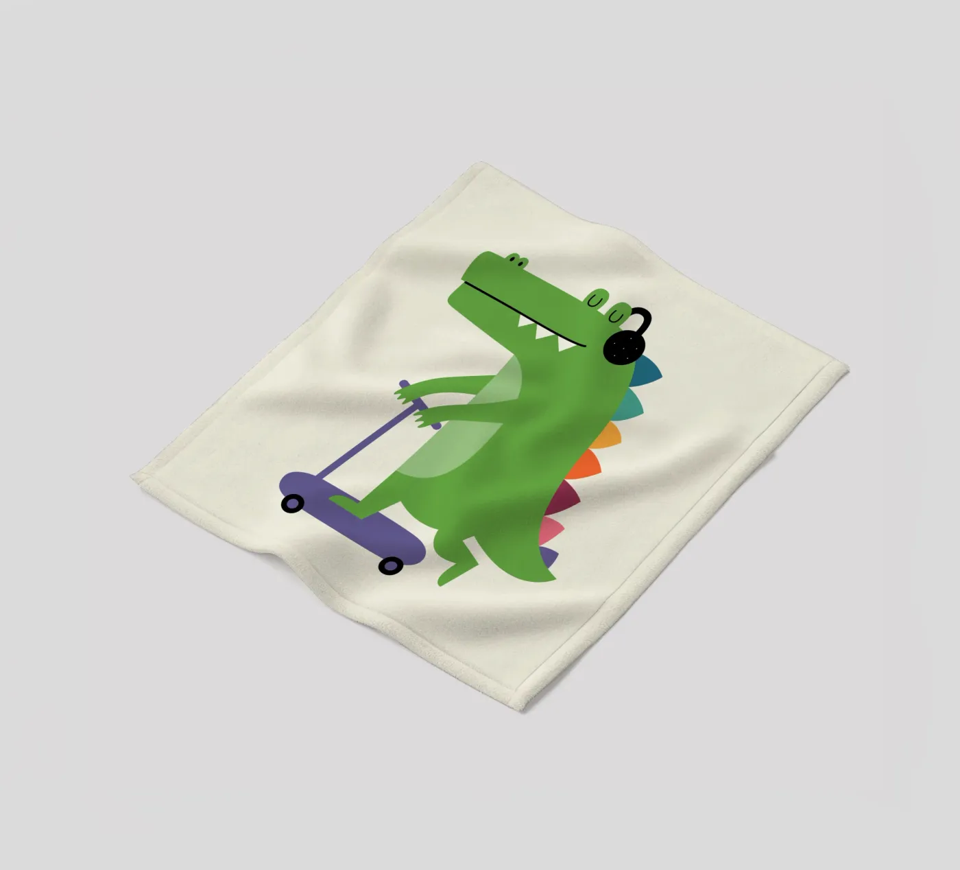 Kroko-Roller Fleecedecke von Andy Westface