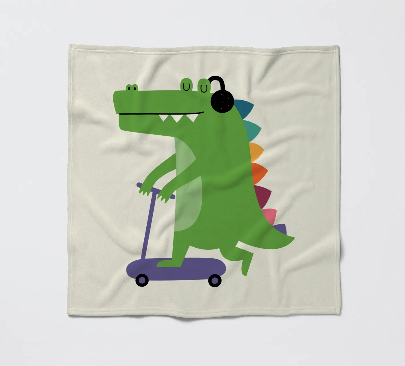 Kroko-Roller Fleecedecke von Andy Westface