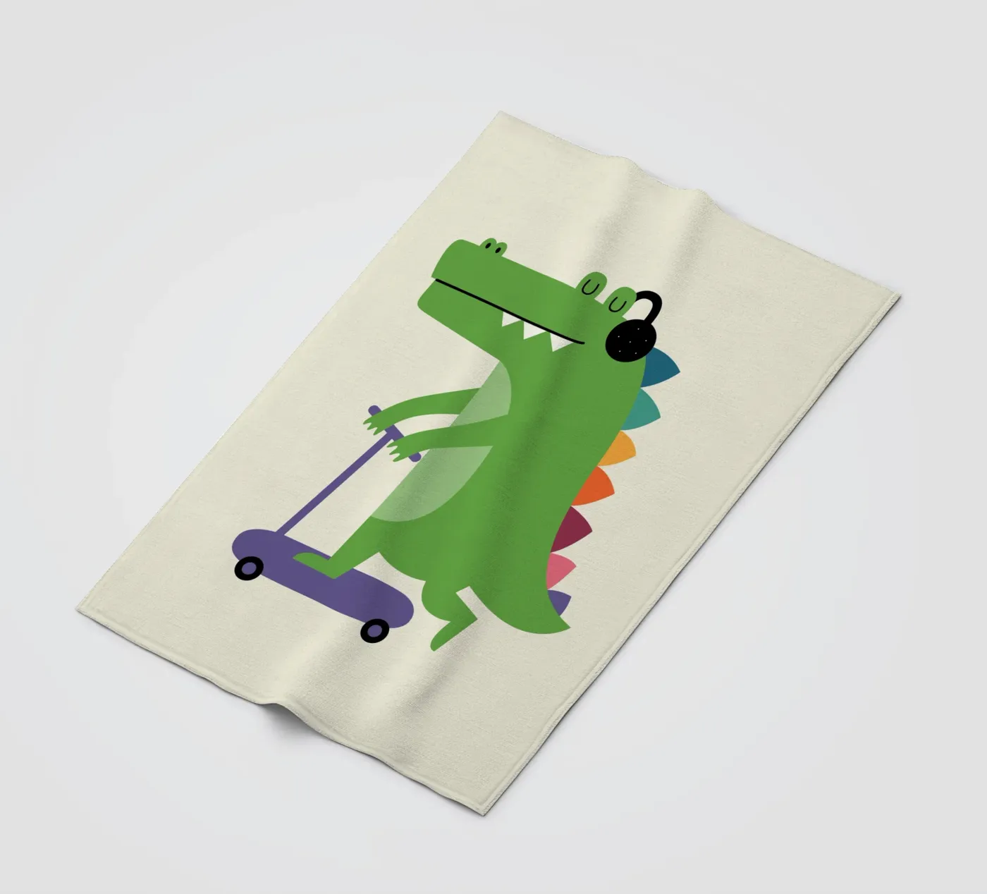 Kroko-Roller Fleecedecke von Andy Westface