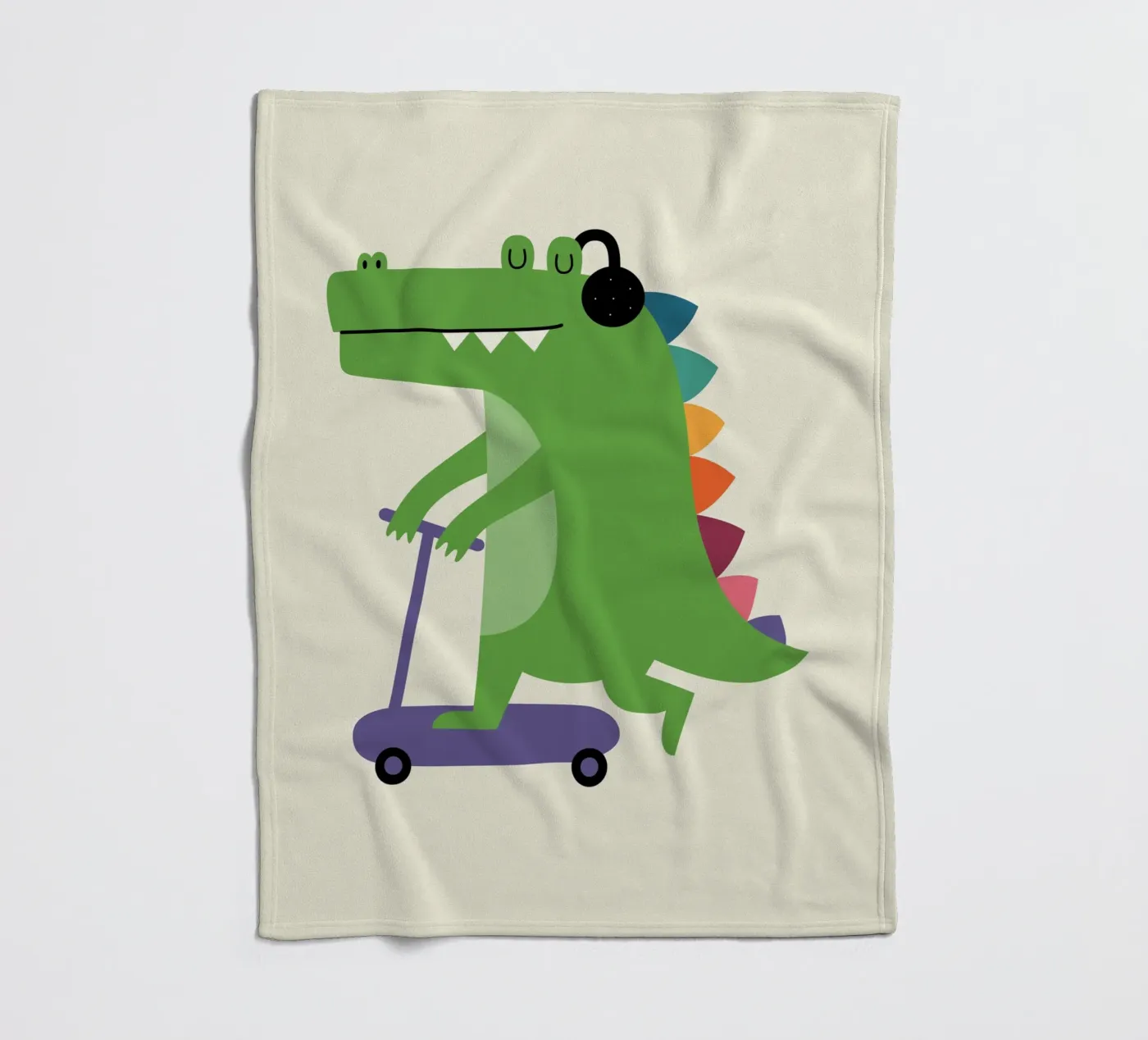 Kroko-Roller Fleecedecke von Andy Westface