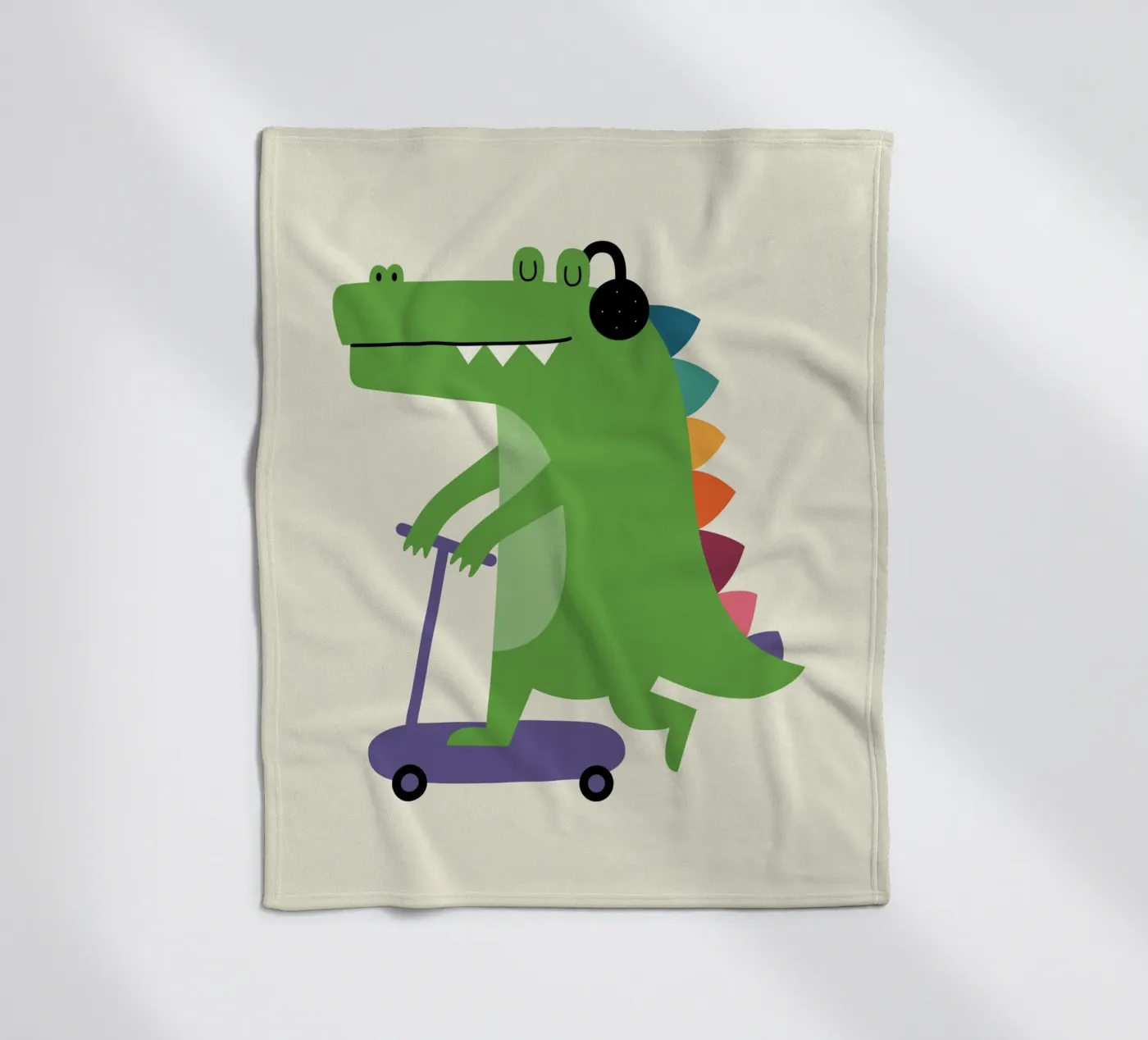 Kroko-Roller Fleecedecke von Andy Westface