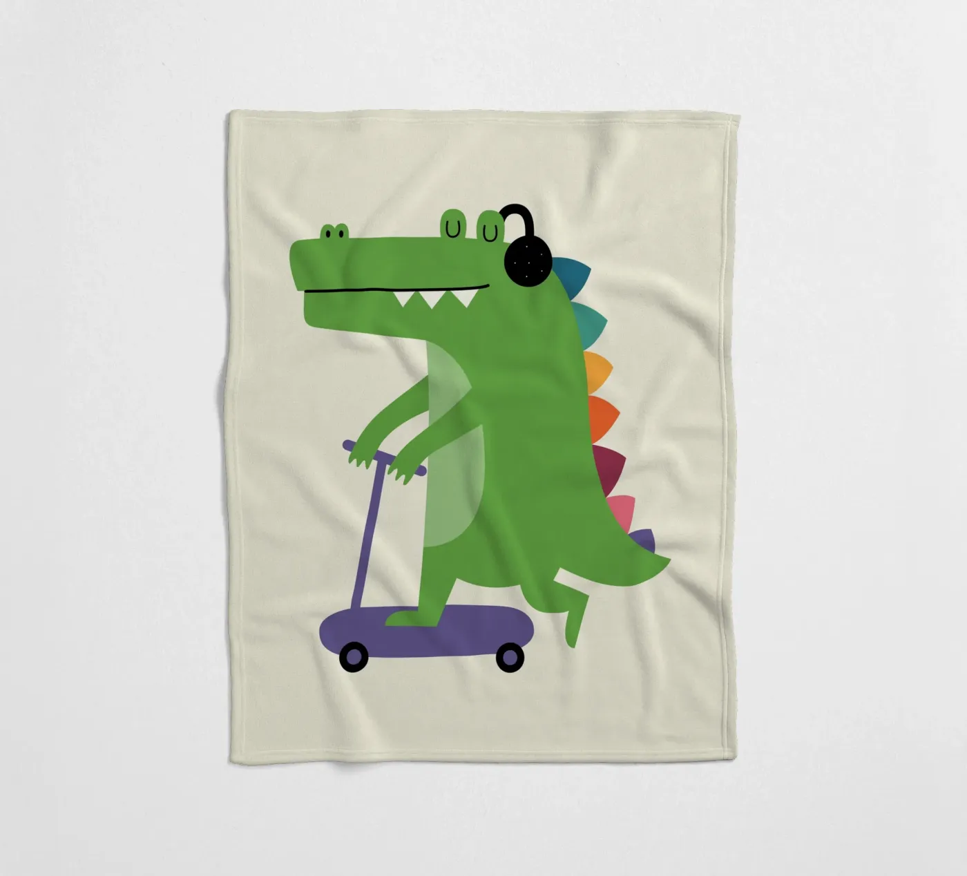 Kroko-Roller Fleecedecke von Andy Westface