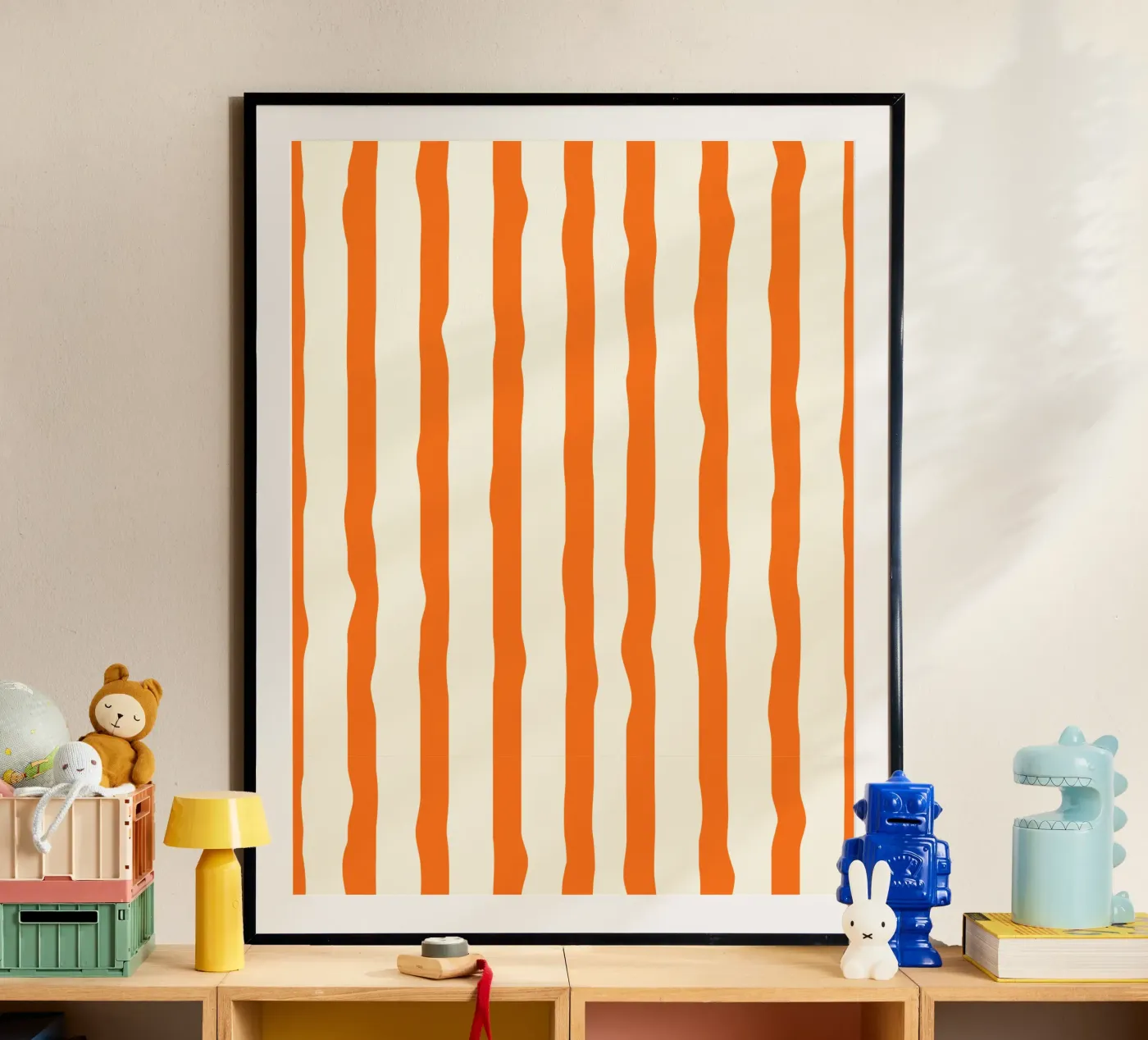 Orange stripe poster da Jannie goods