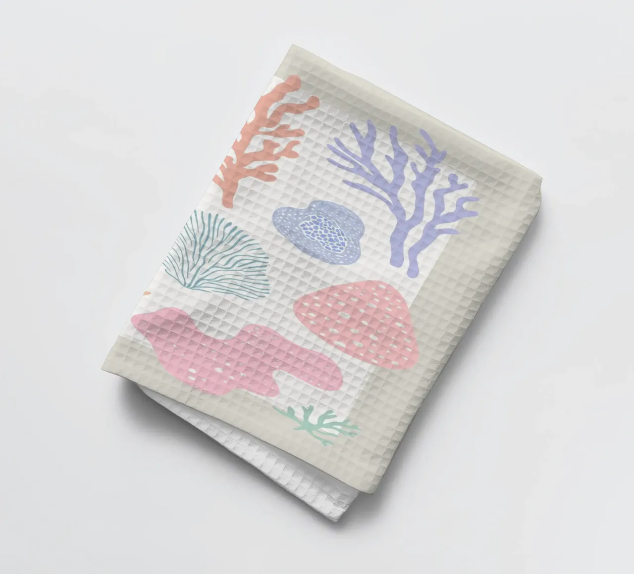 Pastel Corals tea towel by treechild