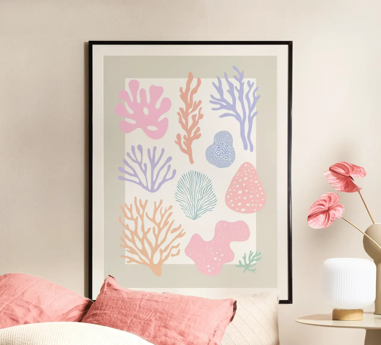 Pastel Corals carta hahnemühle da treechild