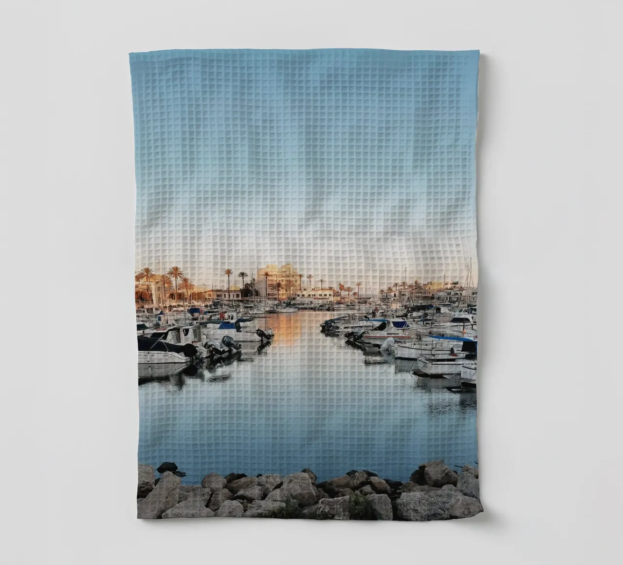Sunset in a Mediterranean Port - Photography canovaccio da cucina da Les Meravelles