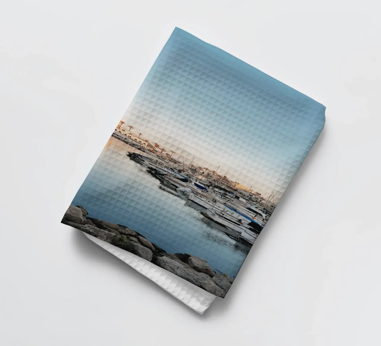 Sunset in a Mediterranean Port - Photography canovaccio da cucina da Les Meravelles