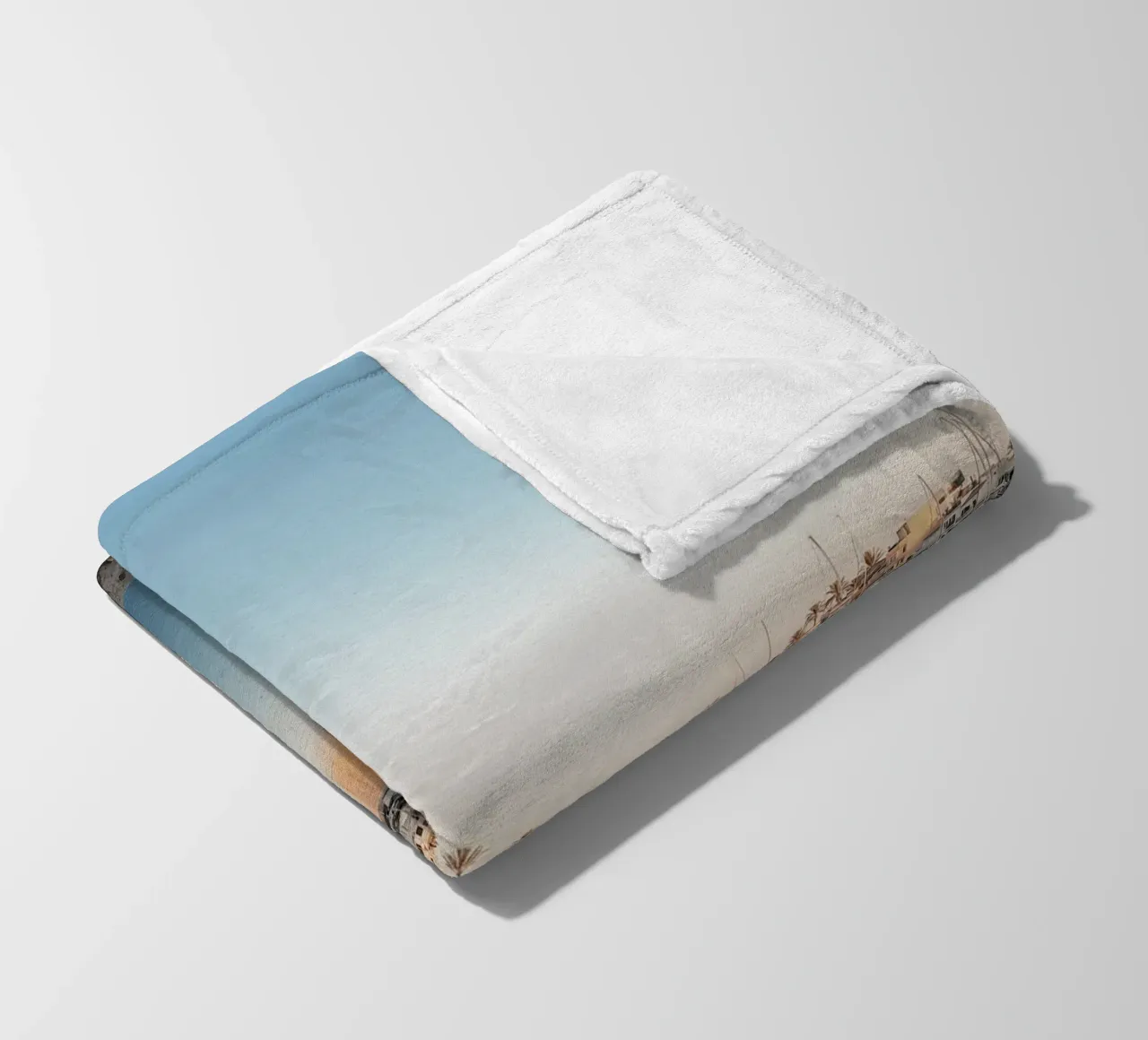 Sunset in a Mediterranean Port - Photography coperta in pile da Les Meravelles