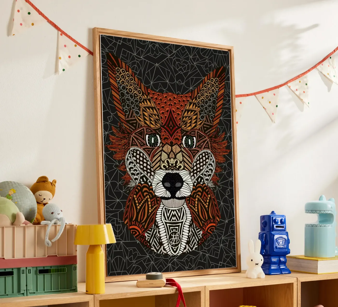 Fox 2015 acryl van Angelika Parker