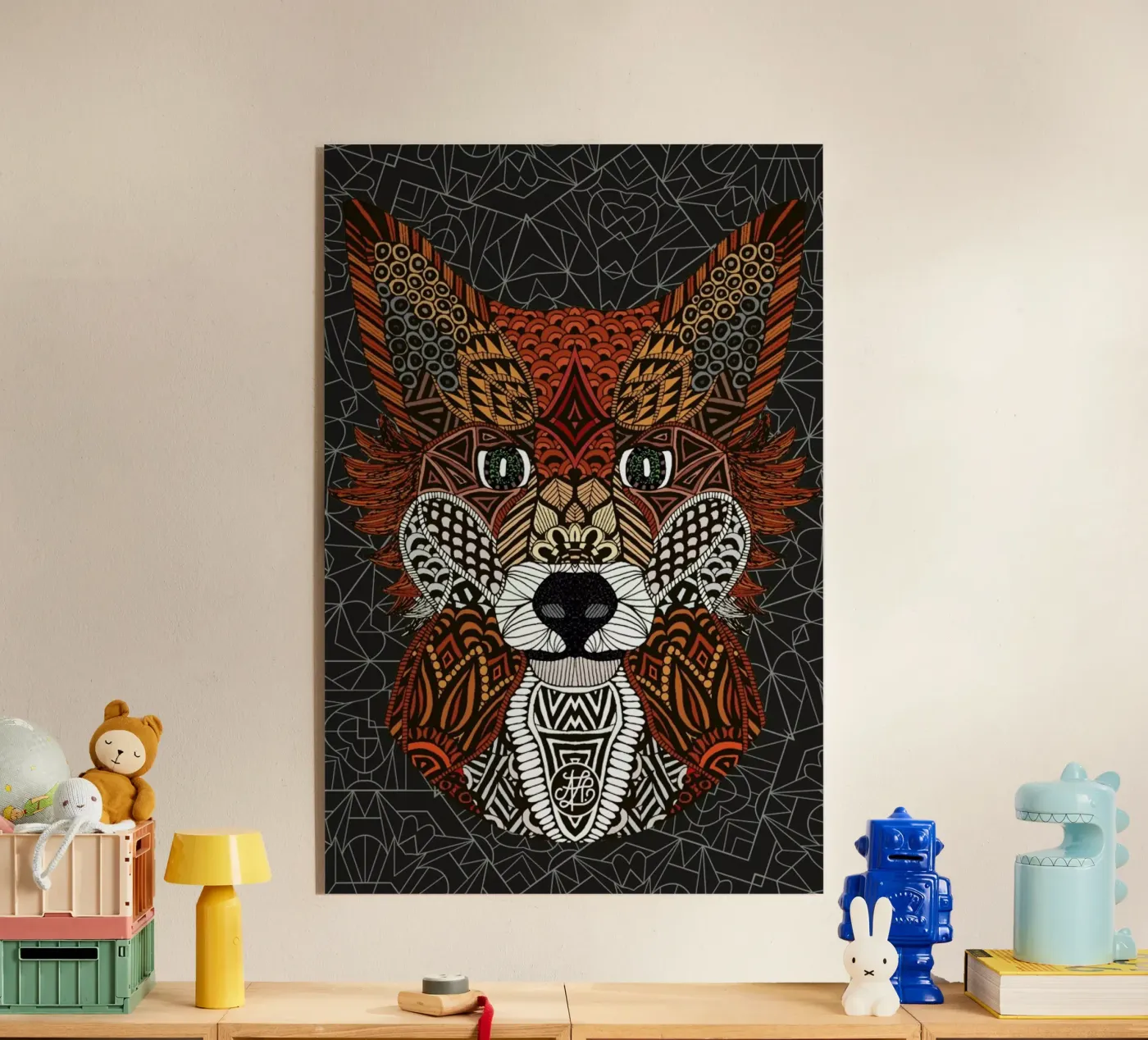 Fox 2015 acryl van Angelika Parker