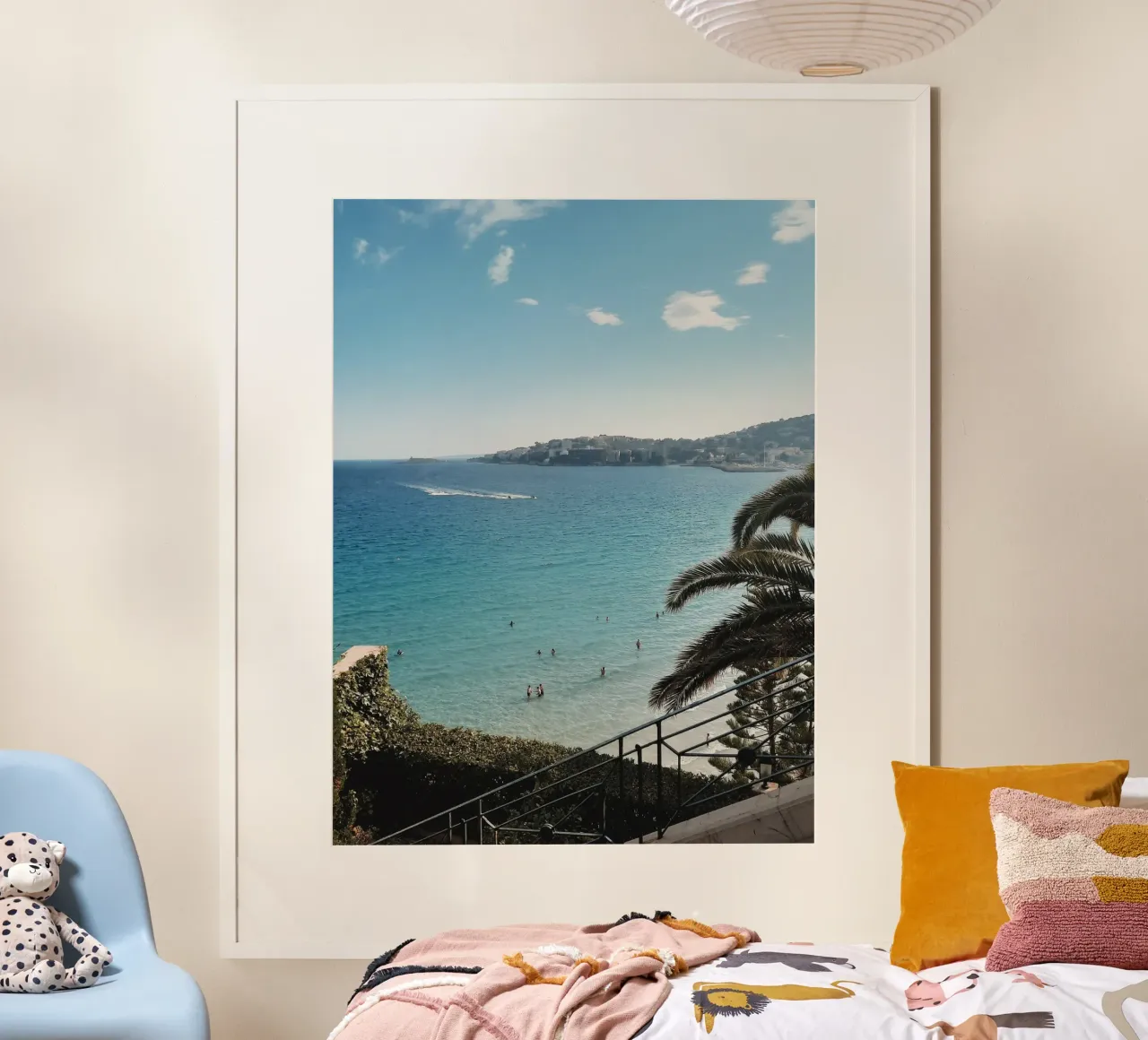 Secret Beach in Palma, Spain poster con telaio in alluminio da Les Meravelles