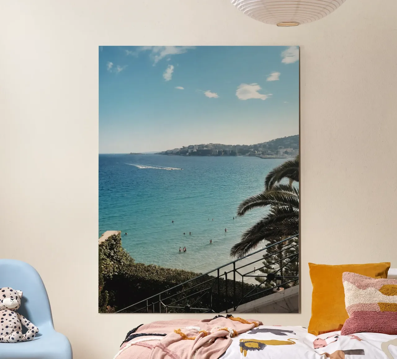 Secret Beach in Palma, Spain poster con telaio in alluminio da Les Meravelles