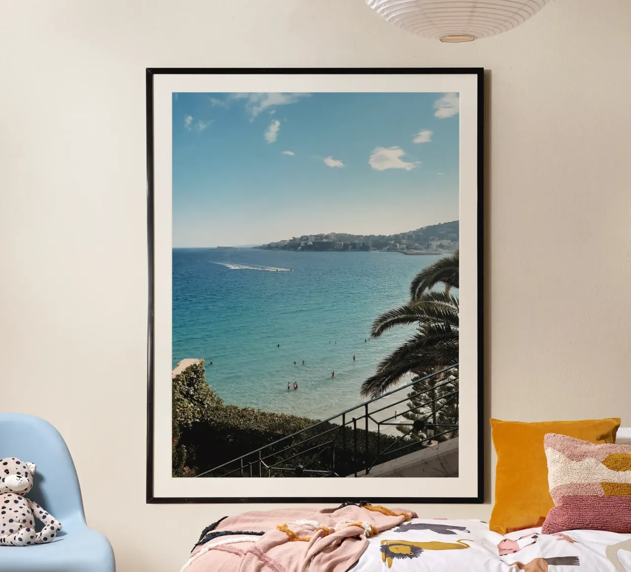 Secret Beach in Palma, Spain poster con telaio in alluminio da Les Meravelles