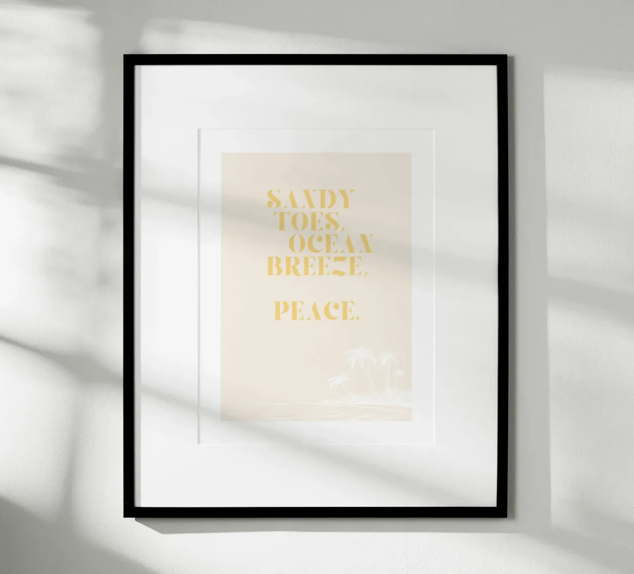 Sandy toes -ocean breeze poster con telaio in legno da Ohkimiko