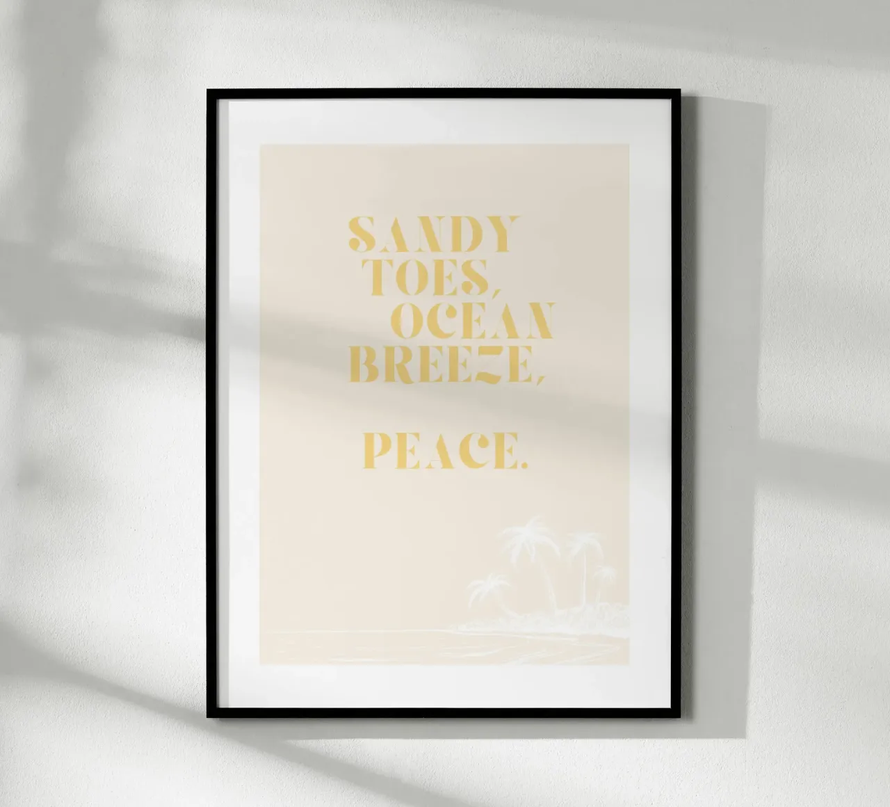 Sandy toes -ocean breeze poster con telaio in legno da Ohkimiko
