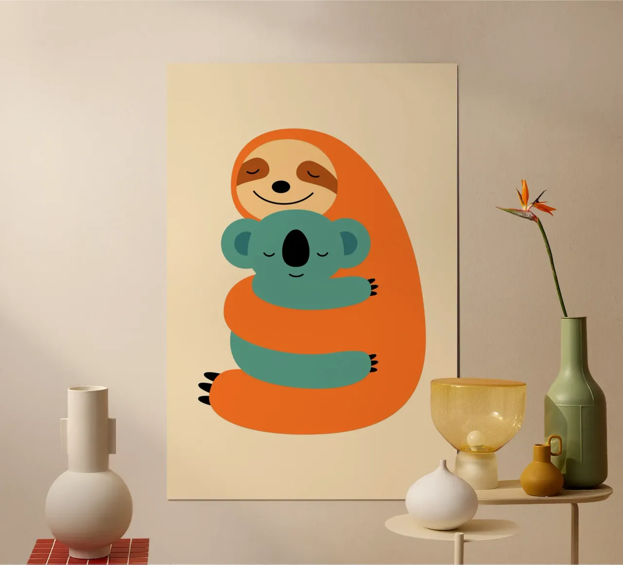 Zusammenhalten Poster mit Aluminium Rahmen von Andy Westface