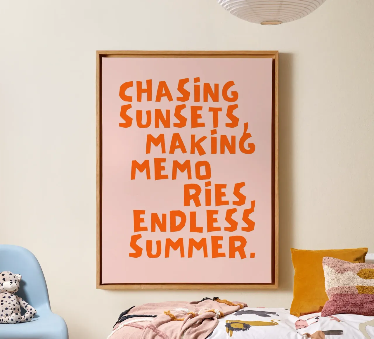 Chasing sunsets, making memories tela con Cornice a cassetta da Ohkimiko