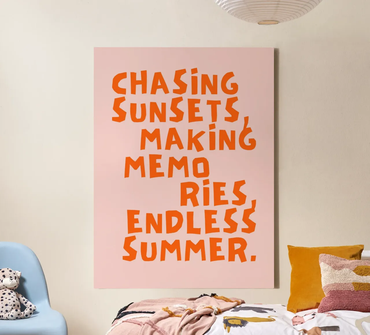 Chasing sunsets, making memories tela con Cornice a cassetta da Ohkimiko