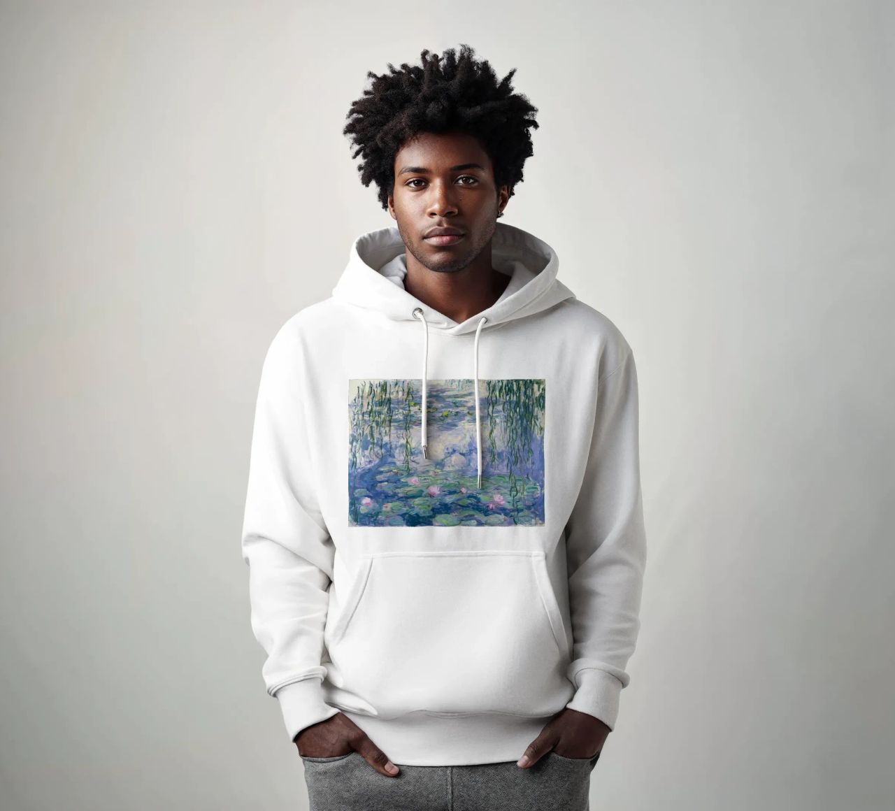 Monet - Ninfee felpa con cappuccio da ARTOTHEK