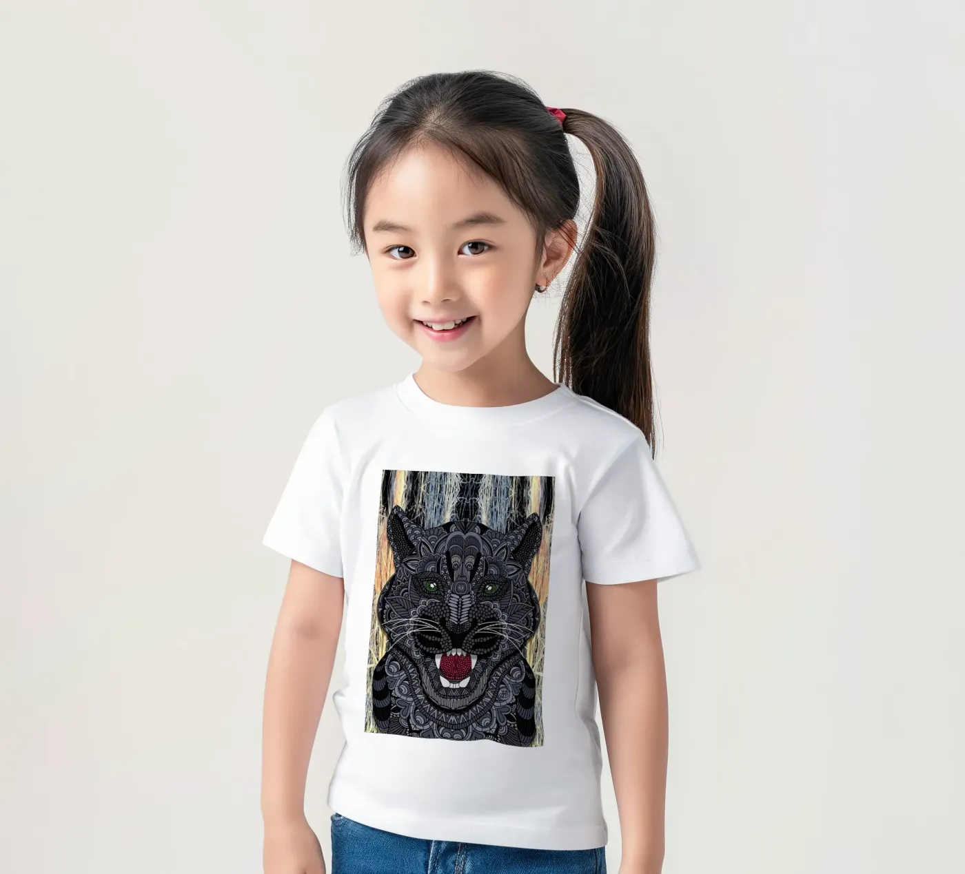 Panther t-shirt bambini da Angelika Parker