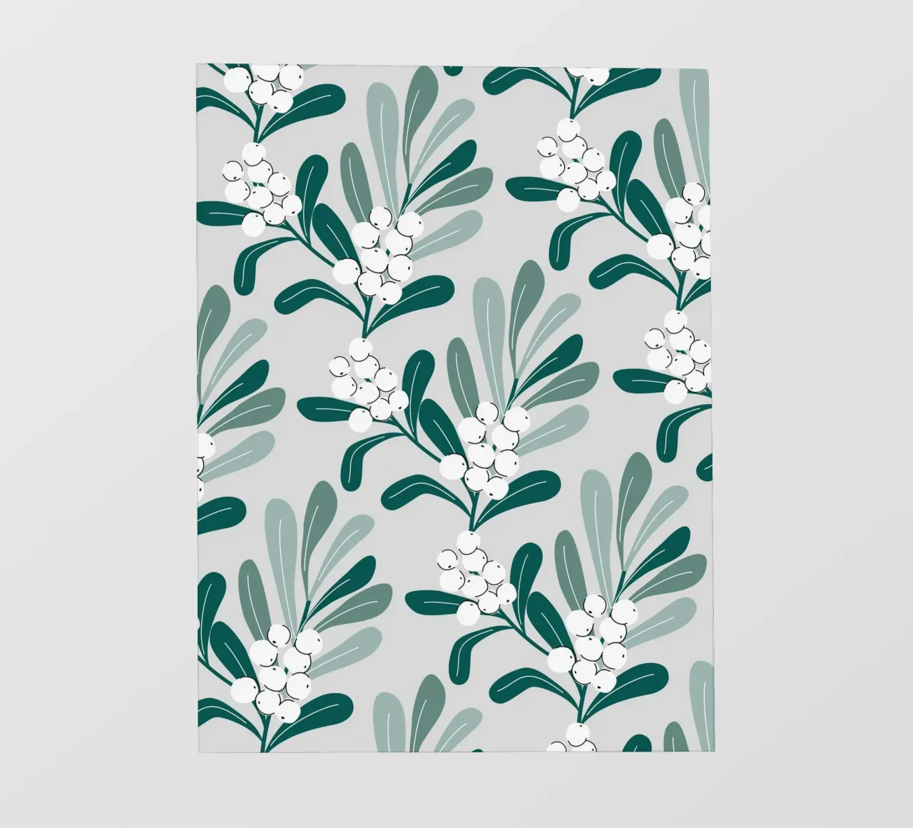 Mistletoe Branch Christmas Pattern telo in pvc da anisillustration