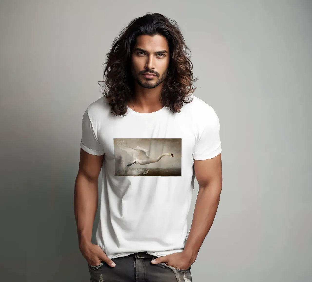 Flying Swan t-shirt da treechild