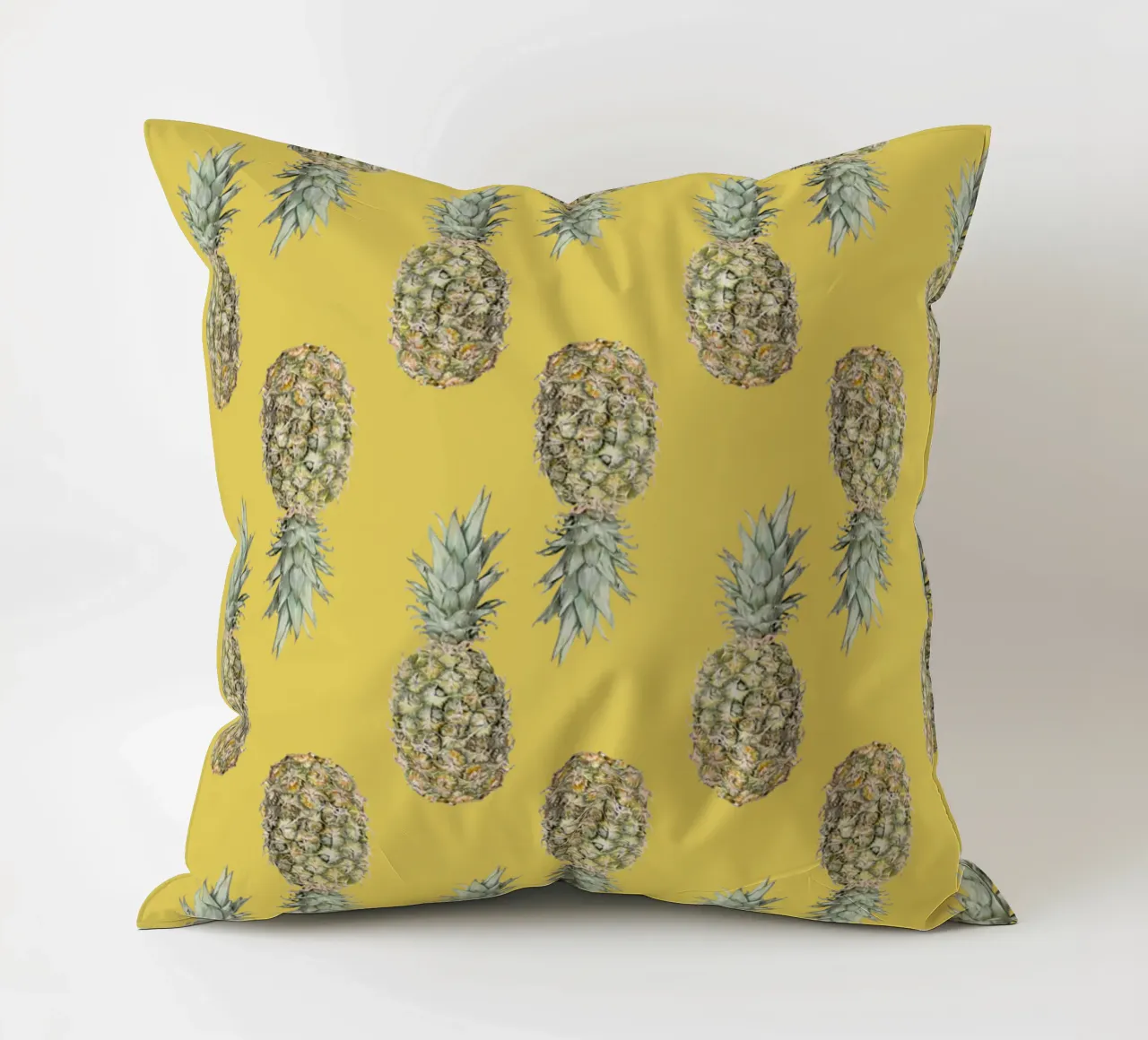 Ananas pattern (yellow) cuscino da Victoriabeyer