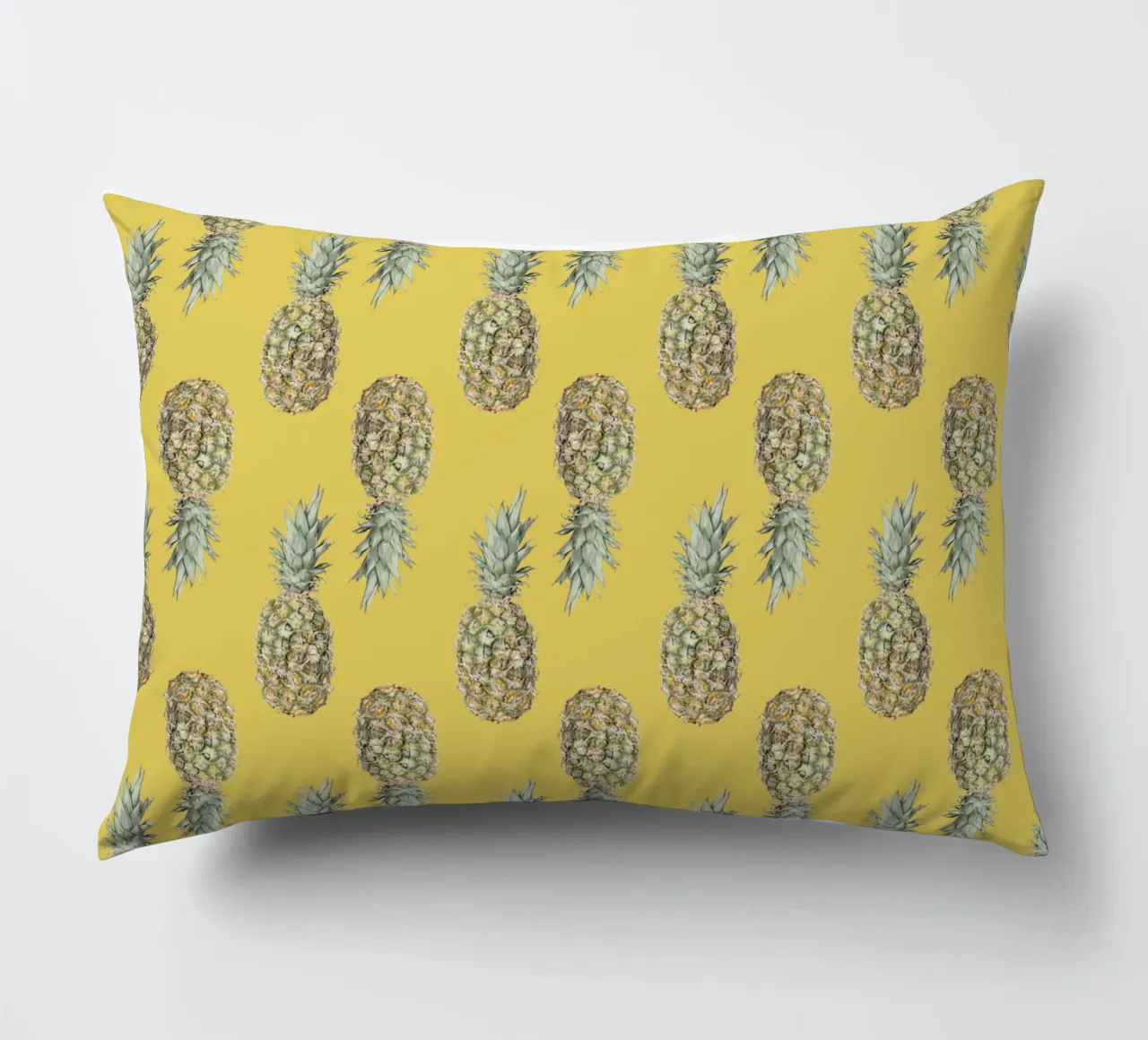 Ananas pattern (yellow) cuscino da Victoriabeyer