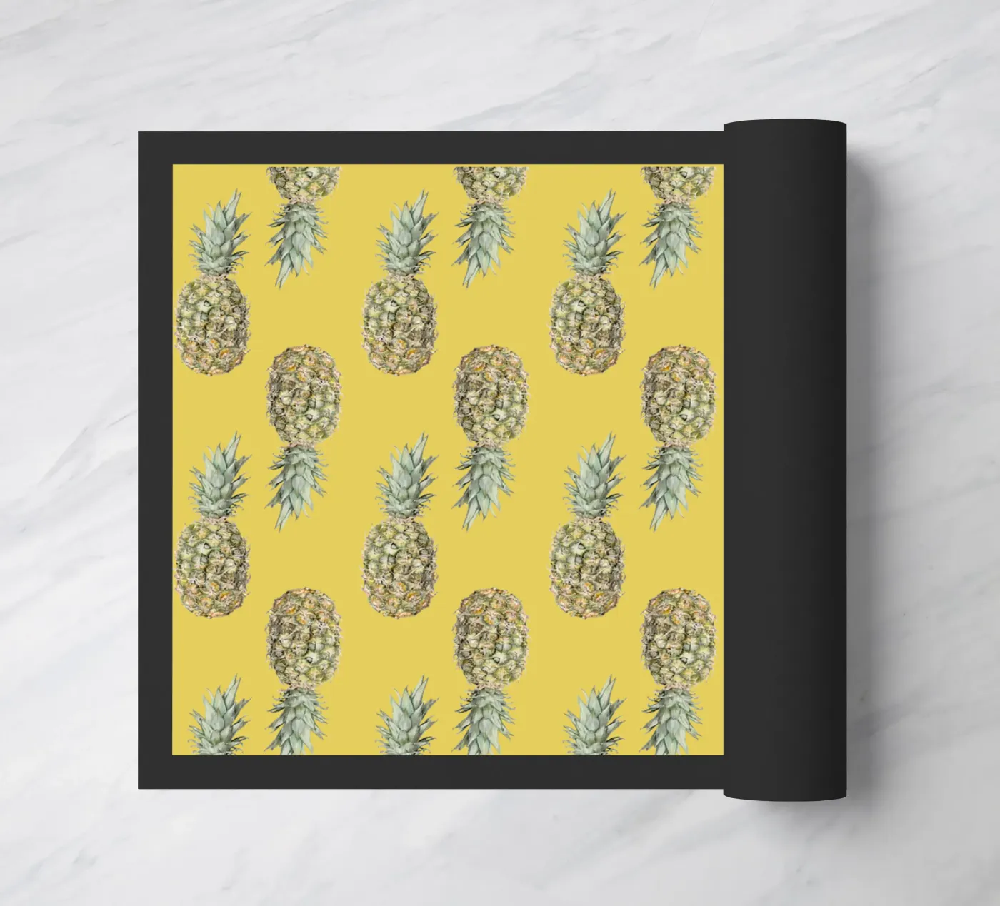 Ananas pattern (yellow) deurmat van Studio Fuchsia