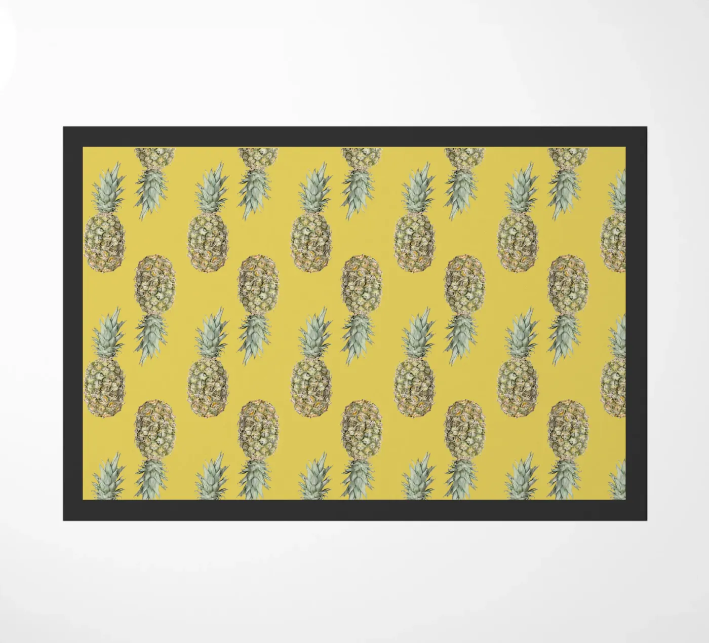 Ananas pattern (yellow) deurmat van Studio Fuchsia