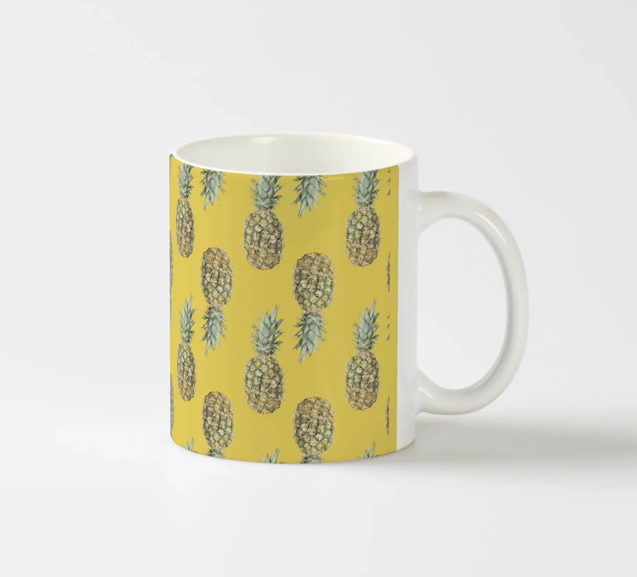 Ananas pattern (yellow) tazza in ceramica da Victoriabeyer