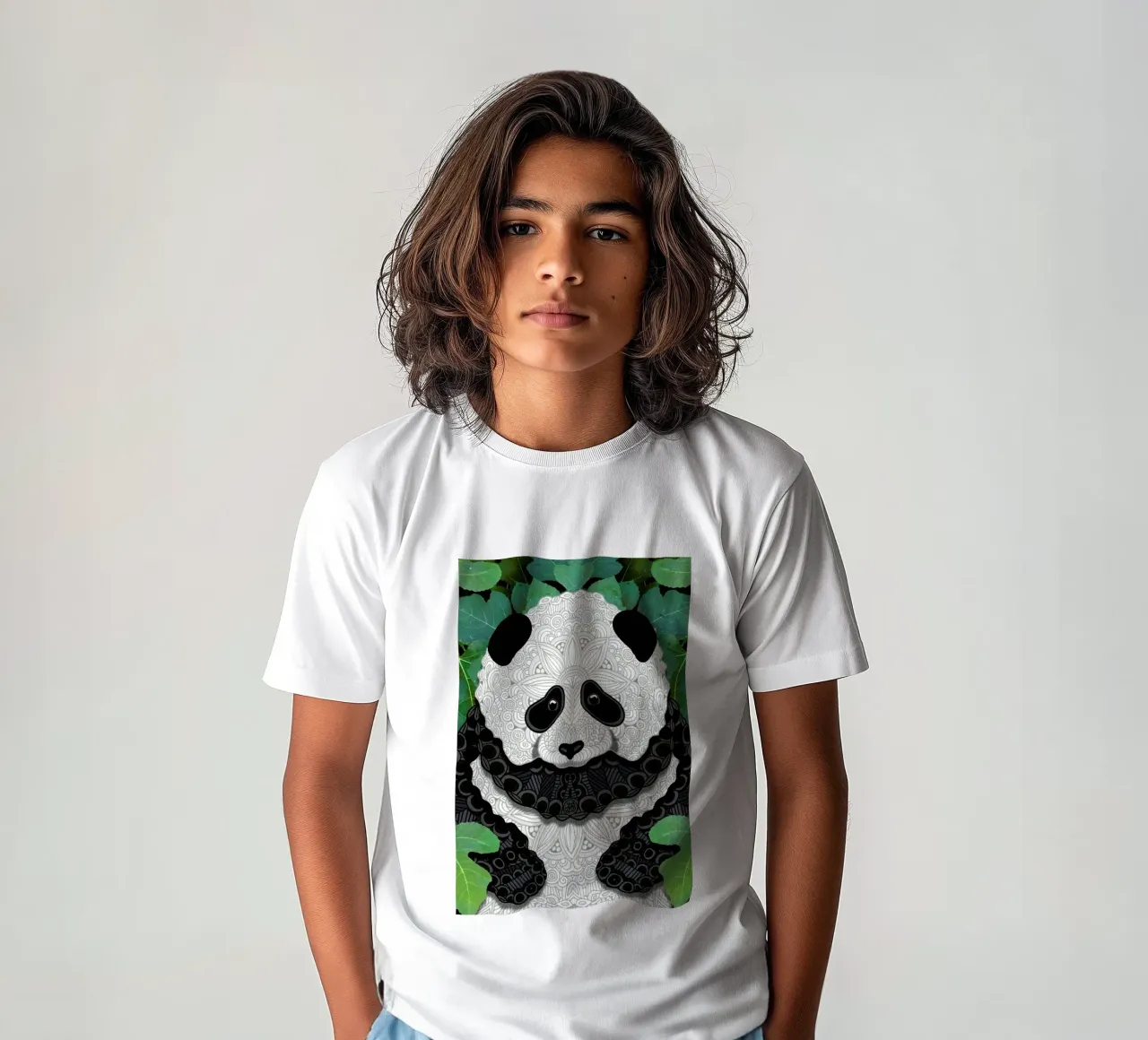 Panda Bear kinder t-shirt van Angelika Parker