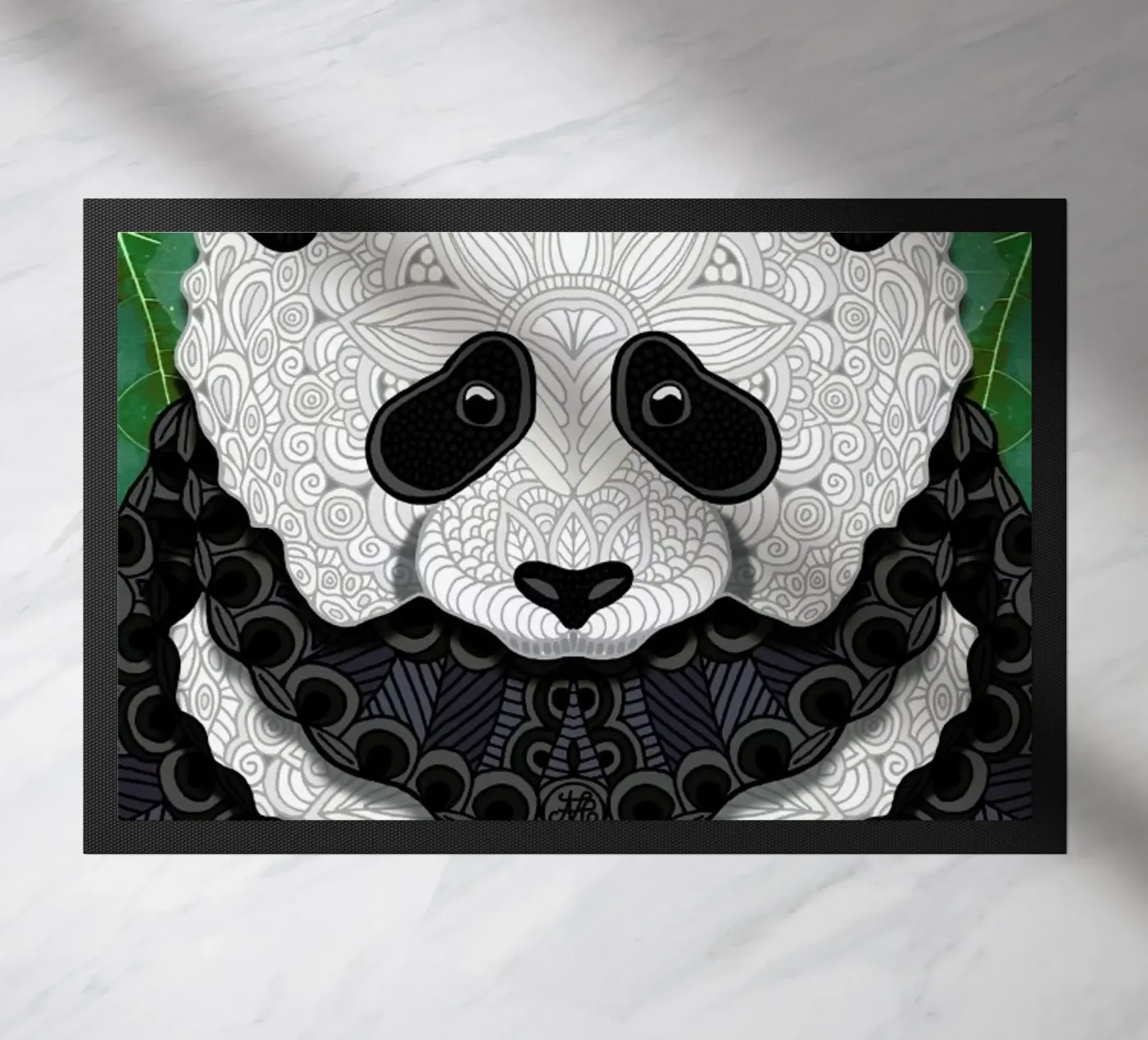 Panda Bear Fußmatte von Angelika Parker