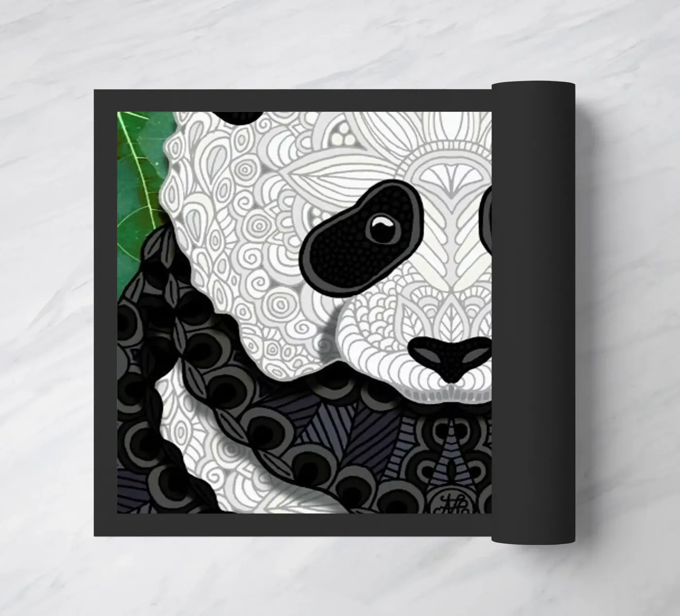 Panda Bear Fußmatte von Angelika Parker